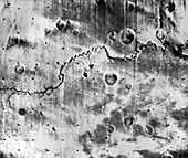 Martian valley, Mariner 9 image