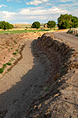 Dry irrigation canal in New Mexico, USA