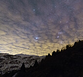 Winter stars over Alborz Mountains, Iran