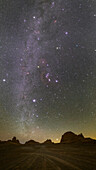 Winter constellations over Lut desert, Iran