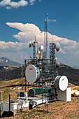 Communications equipment on Monarch Mountain, USA