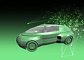 Electric car, conceptual illustration