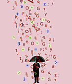 Dyslexia, conceptual illustration