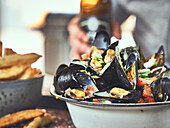 Belgian mussels from the Dutch Oven