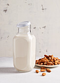 Fresh homemade almond milk