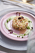 Radish and asparagus tartare