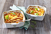 Aggplant and zucchini lasagne without flour