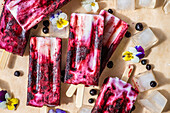 Currant Swirl Popsicles summer ices