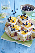 Blueberry cuts with sour cream