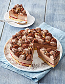 Chocolate tart with nuts