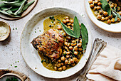 Creamy Spiced Chicken with Chickpeas Dinner Plate