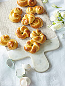 Yeast pastries for Easter