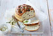 Herb bread with cranberries