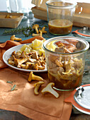 Preserved veal goulash with chanterelles