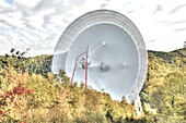 Installation of new subreflector, Effelsberg Radio Telescope