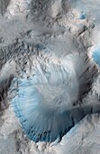 Impact related flows near Mojave Crater, Mars, MRO image