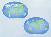 Ice Age globe, illustration