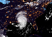 Tropical Storm Ida over the southern USA, satellite image