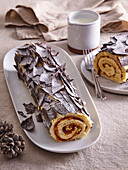 Christmas roll with caramel