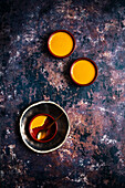 Gebackener Vanillepudding mit Rooibos-Aroma (Südafrika)
