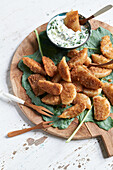 Kohlrabi nuggets with apple quark