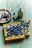 Blueberry tray cake