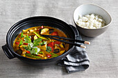 Asian turkey curry with vegetables