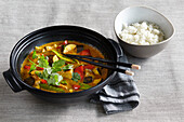 Asiatisches Putencurry mit Gemüse