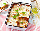 Lasagne with chicken meat