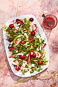 Pickled cherry, Gorgonzola and rocket salad
