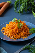 Carrot vegetable noodles with coriander