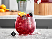 Homemade blackberry lemonade