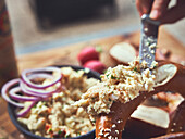 Pretzel with obatzda (Camembert spread)