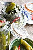 Fermented cucumbers with chilli