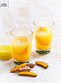 Orange juice with turmeric