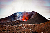 Eyjafjallajokull volcano erupting, Iceland, 2010