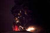 Volcanic lightning, Iceland, April 2010