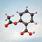 Aspirin molecule, illustration