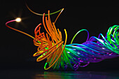 Multicolour fibre optic wires, illustration