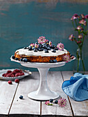 Blueberry cream cake