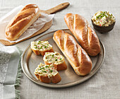 Garlic baguette with herb butter