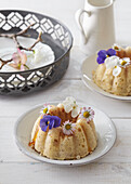 Nuts filled small bundt cakes