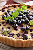 Swedish blueberry tart (close up)