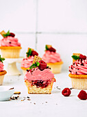 Fruity raspberry cupcakes