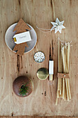 DIY cork table decorations for Christmas