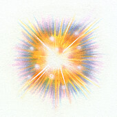 Exploding starburst, illustration