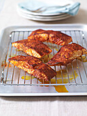 Grilled spicy rubbed salmon