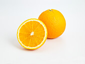 Navel Orange whole and slice