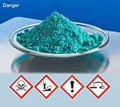 Copper (II) chloride with hazard pictograms