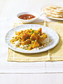 Pumpkin coconut curry and rice